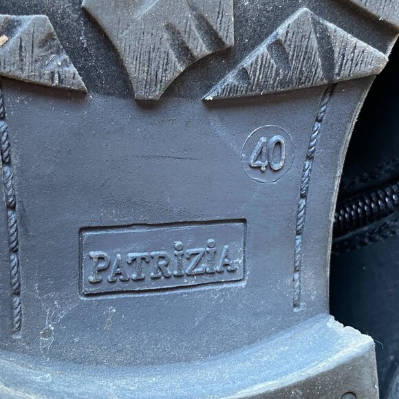 Patrizia Dercetis Faux Leather Suede Tall Boot Black Buckle Riding Country-8 - Picture 14 of 16